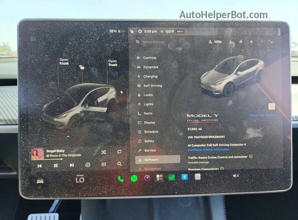 7SAYGDEF9RA296461 2024 TESLA MODEL Серый Вид щитка приборов