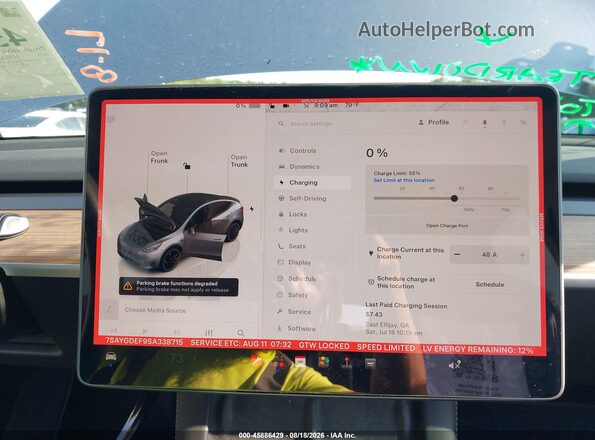 7SAYGDEF9SA338715 2025 TESLA MODEL Y Gray 