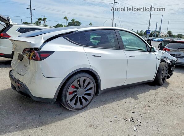 7SAYGDEFXNF312387 2022 TESLA MODEL White უკანა მარჯვენა