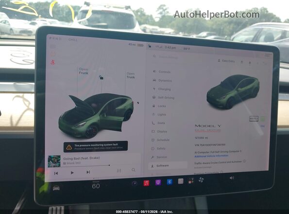 7SAYGDEFXNF380169 2022 TESLA MODEL Y White 