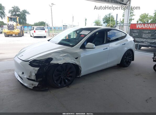 7SAYGDEFXNF550921 2022 TESLA MODEL Y White Vista tres cuartos delantera izquierda