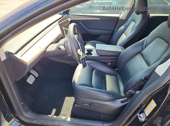 7SAYGDEFXPF839848 2023 TESLA MODEL Black Вид салону спереду