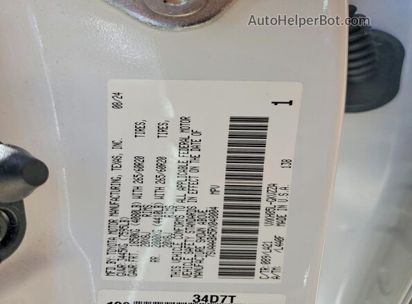 7SVAAABA5RX048004 2024 TOYOTA SEQUOIA White Սալոնի 360 աստիճան տեսք