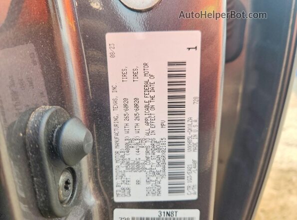 7SVAAABA6RX021815 2024 TOYOTA SEQUOIA Gray Սալոնի 360 աստիճան տեսք