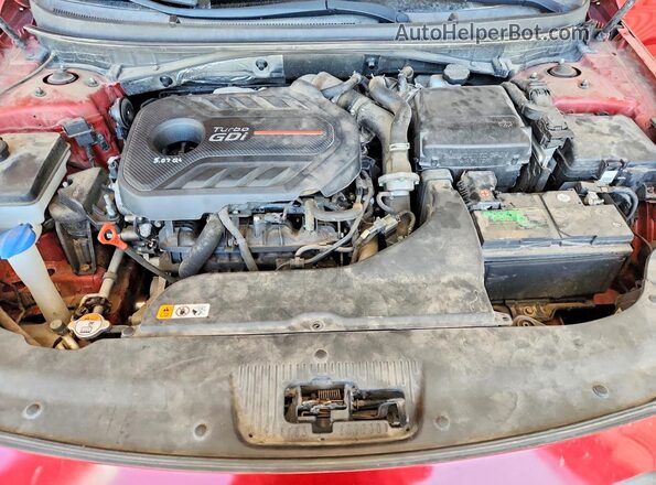 5NPE34AB1HH554330 2017 HYUNDAI SONATA Red Շարժիչի բաժամունքի տեսք