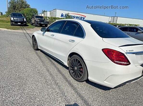 55SWF4KB8HU192830 2017 MERCEDES-BENZ C White Delantero derecho