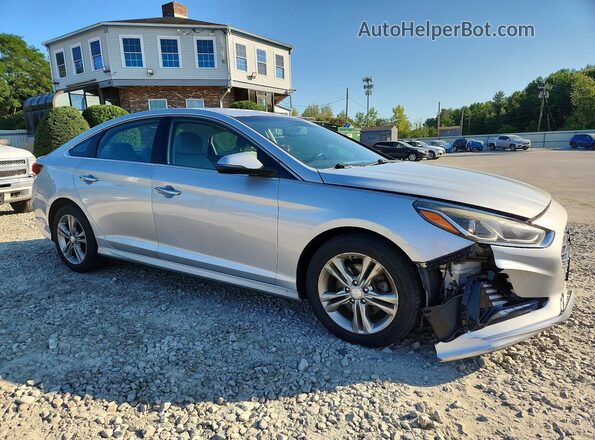 5NPE34AF5JH606485 2018 HYUNDAI SONATA Silver Front view