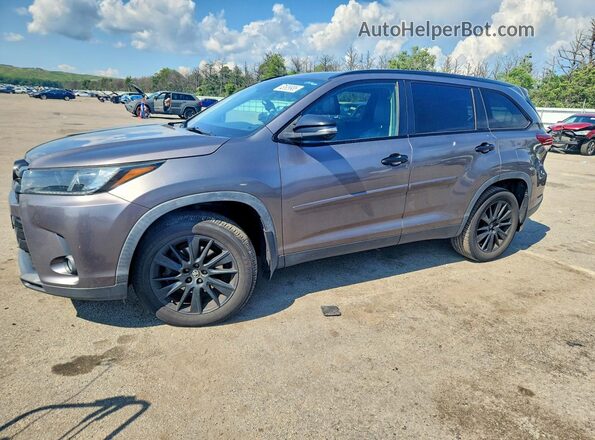 5TDJZRFH2KS963638 2019 TOYOTA HIGHLANDER Gray Հետևի ձախ