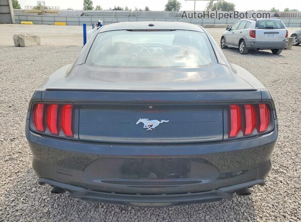 1FA6P8THXJ5179941 2018 FORD MUSTANG Black წინა სალონის ხედი
