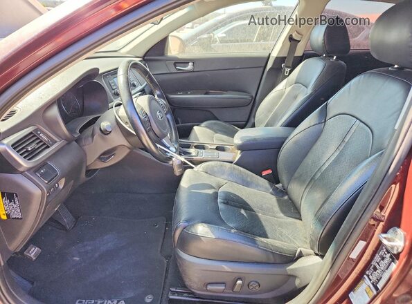 5XXGU4L33GG091354 2016 KIA OPTIMA Burgundy Dashboard view