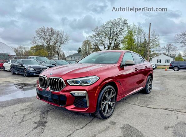 5UXCY8C09M9E51267 2021 BMW X6 Burgundy Հետևի աջ