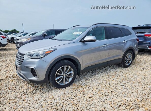 KM8SM4HF1HU195300 2017 HYUNDAI SANTA Silver Trasero izquierdo