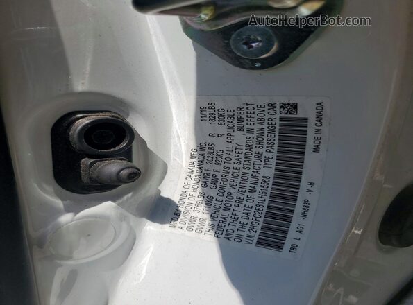 2HGFC2E81LH515568 2020 HONDA CIVIC Белый Вид наклейки с VIN-кодом