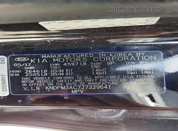 KNDPM3AC7J7329641 2018 KIA SPORTAGE Black სალონის 360-გრადუსიანი ხედი