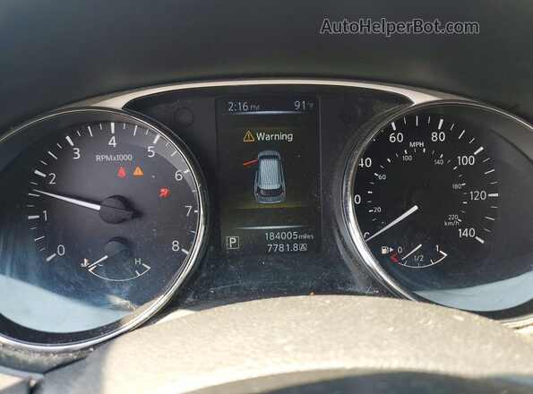 5N1AT2MV3GC740871 2016 NISSAN ROGUE Red Հետևի նստատեղերի տեսք