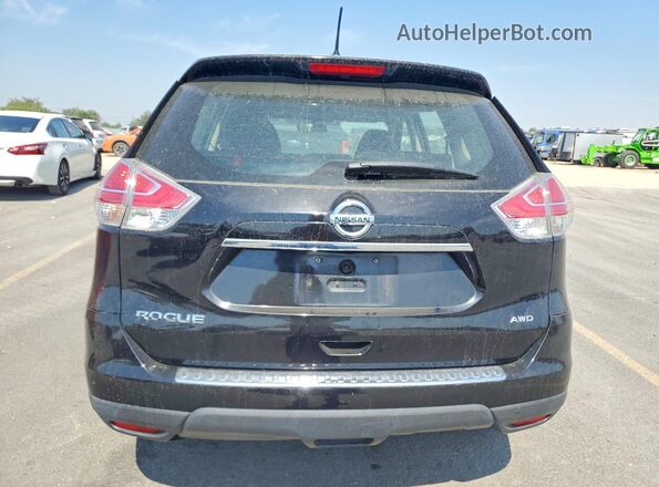 KNMAT2MV3GP627628 2016 NISSAN ROGUE Черный Вид салона спереди