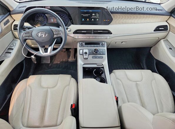 KM8R4DHE5LU126236 2020 HYUNDAI PALISADE White Widok zestawu wskaźników
