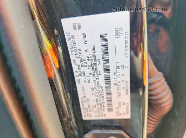 1FTEW1E55JFC65297 2018 FORD F150 Черный Вид наклейки с VIN-кодом