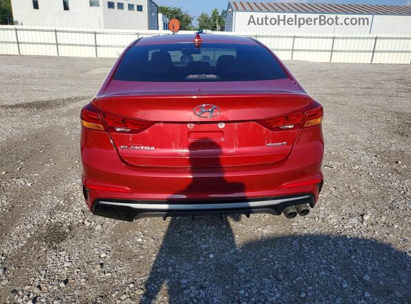 KMHD04LB3JU544939 2018 HYUNDAI ELANTRA Red Widok wnętrza z przodu
