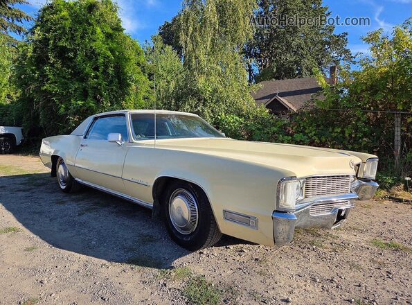 H9127961 1969 CADILLAC ELDORADO Желтый Задняя левая четверть