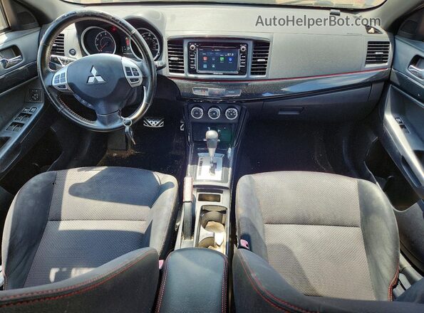JA32U2FU0HU014261 2017 MITSUBISHI LANCER Gray Widok zestawu wskaźników