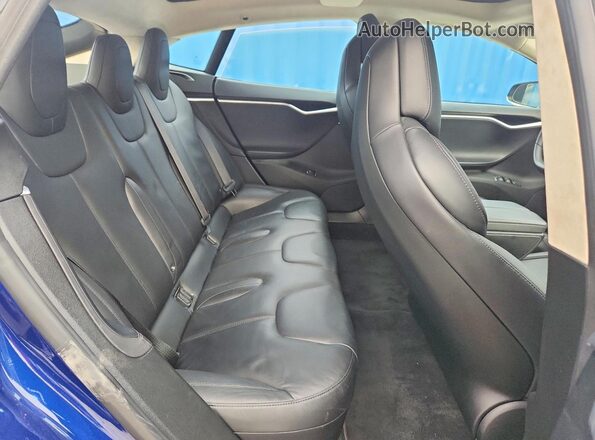 5YJSA1E21HF202865 2017 TESLA MODEL Blue უკანა სალონის ხედი