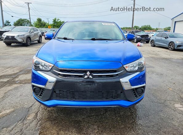 JA4AR3AU0KU018985 2019 MITSUBISHI OUTLANDER Blue უკანა ხედი