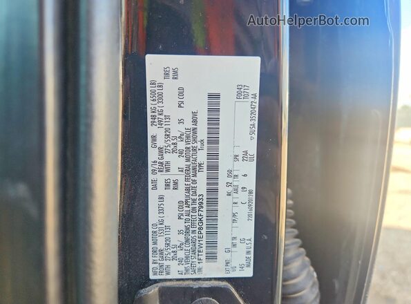 1FTEW1EP8GKF79933 2016 FORD F150 Black Vista interior de 360 grados