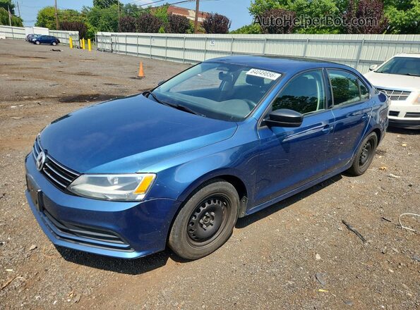 3VW267AJXGM292655 2016 VOLKSWAGEN JETTA Blue Задня ліва чверть