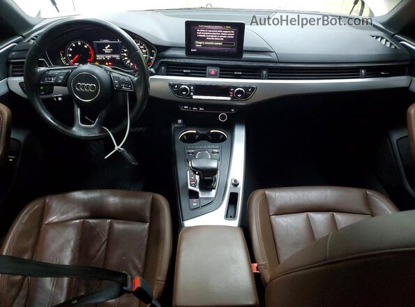 WAUGNAF40HN029073 2017 AUDI A4 White Widok zestawu wskaźników