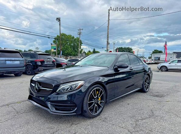 55SWF6EB7JU256739 2018 MERCEDES-BENZ C-CLASS Black Rear left