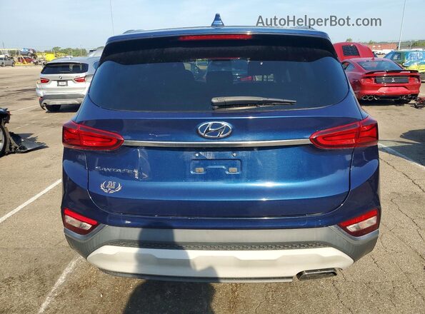 5NMS33AD6KH127695 2019 HYUNDAI SANTA FE Blue Սալոնի դիմացի տեսք