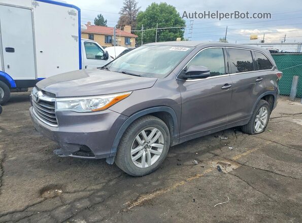 5TDZARFH3GS021163 2016 TOYOTA HIGHLANDER Gray Հետևի ձախ