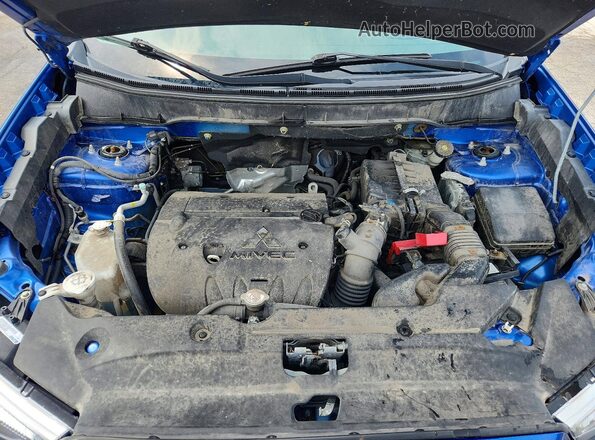 JA4AR3AU0KU018985 2019 MITSUBISHI OUTLANDER Blue ძრავის განყოფილების ხედი