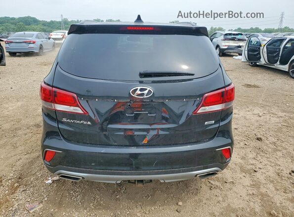 KM8SNDHF4JU279503 2018 HYUNDAI SANTA FE Black წინა სალონის ხედი