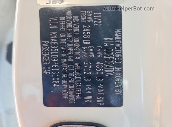 KNAE35LD9P6131084 2023 KIA STINGER White Widok wnętrza 360 stopni