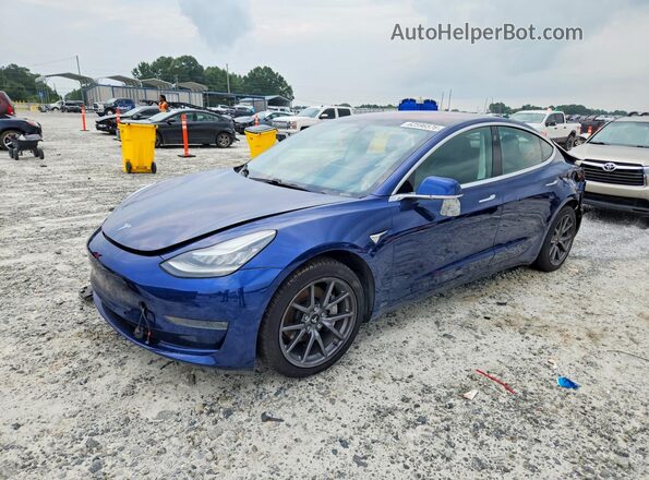 5YJ3E1EA0KF309140 2019 TESLA MODEL Blue Rear left