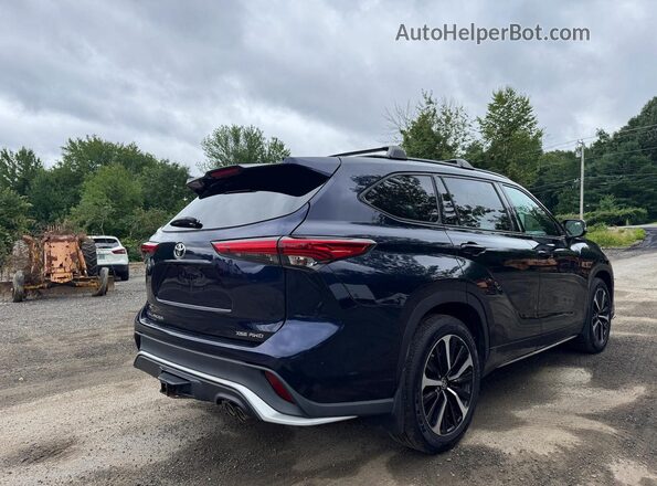 5TDJZRBHXMS090844 2021 TOYOTA HIGHLANDER Синий Вид спереди