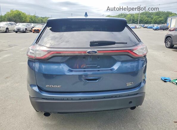 2FMPK4G92JBC34253 2018 FORD EDGE Синий Вид салона спереди