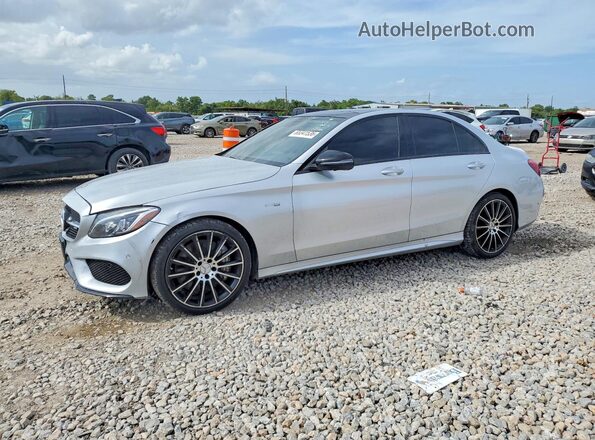 55SWF6EB2JU274470 2018 MERCEDES-BENZ C Silver Trasero izquierdo