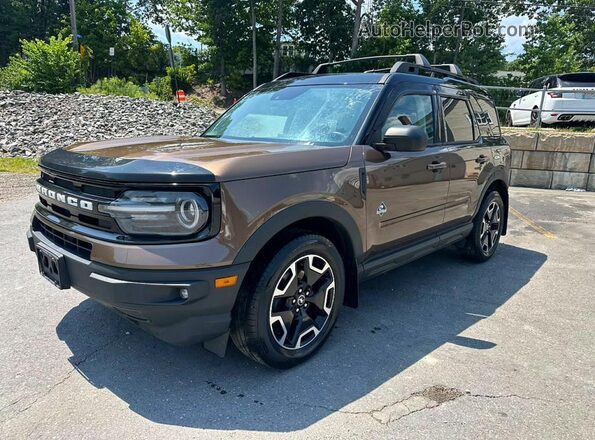 3FMCR9C65NRE00159 2022 FORD BRONCO Коричневый Задняя левая четверть