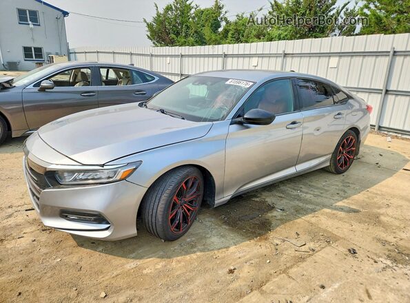 1HGCV1F30JA042820 2018 HONDA ACCORD Gray Հետևի ձախ