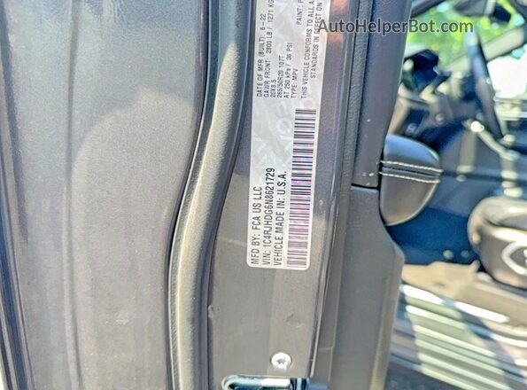 1C4RJHDG6N8621729 2022 JEEP GRAND Gray უკანა სალონის ხედი