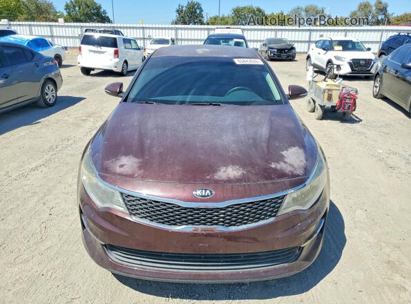 5XXGT4L32GG090277 2016 KIA OPTIMA Бордовый Вид сзади