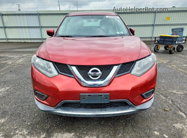 KNMAT2MV1GP717537 2016 NISSAN ROGUE Красный Вид сзади