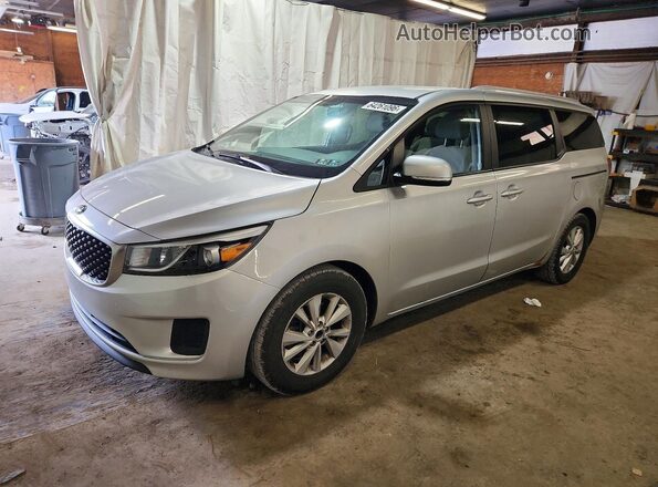 KNDMB5C19G6178073 2016 KIA SEDONA Silver Tył lewy