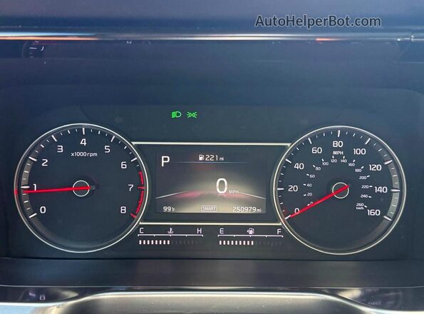 5XYRL4LC1PG222739 2023 KIA SORENTO Blue Vista del cuadro de instrumentos