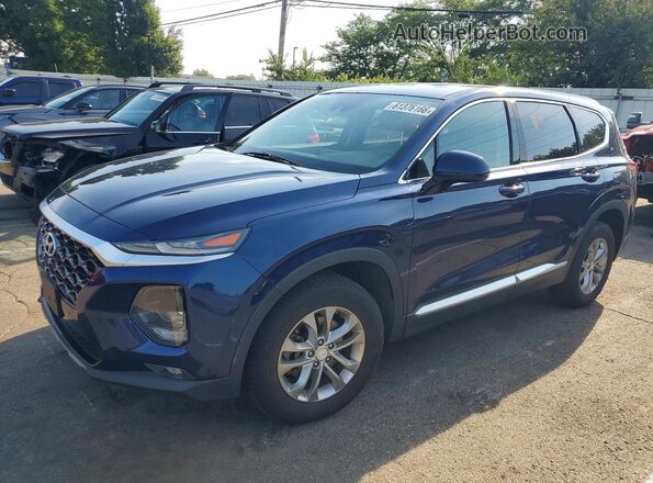 5NMS33AD6KH127695 2019 HYUNDAI SANTA FE Blue Հետևի ձախ