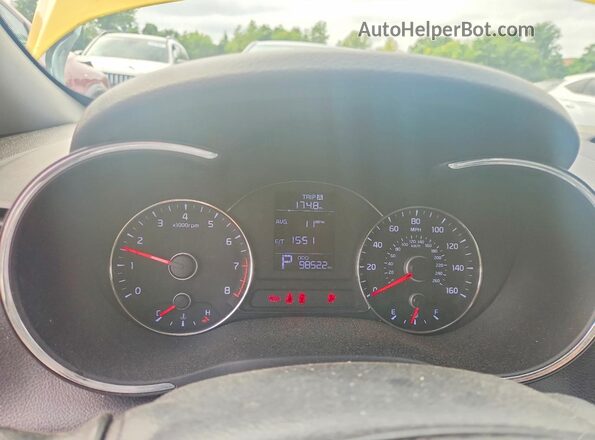 KNAFK5A83G5548669 2016 KIA FORTE Желтый Вид задних сидений