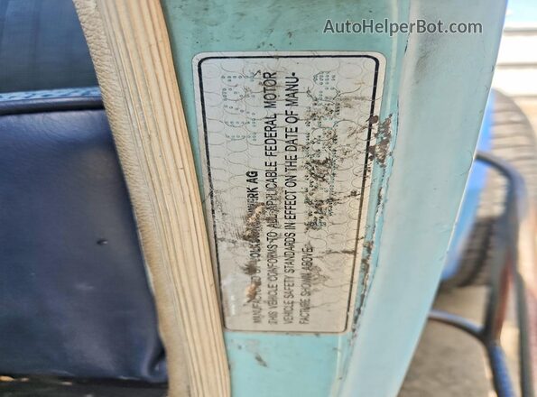 112225826 1972 VOLKSWAGEN BEETLE Синий Панорамный вид салона 360°
